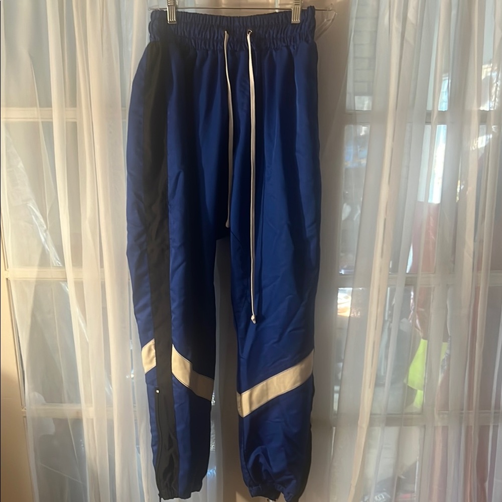 Daniel Patrick Los Angeles Blue and Black Men's Track Pants Men’s Smaller